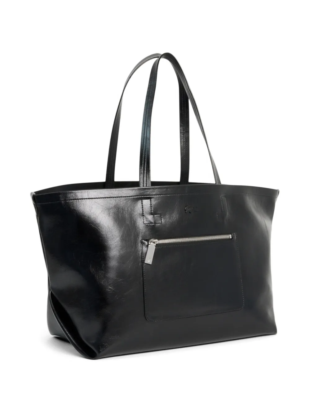Lacoste Grote Lite Glossy shopper Zwart