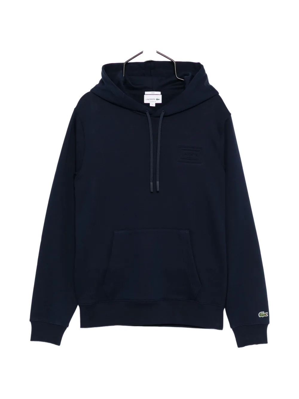 Lacoste logo-embroidered hoodie - Blu