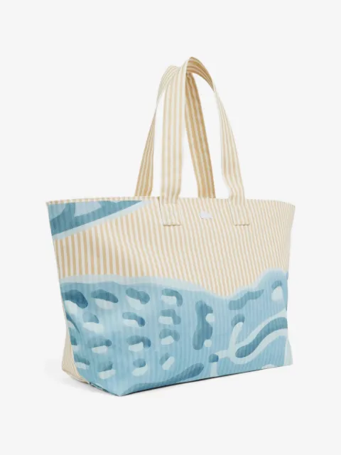 Lacoste striped tote bag