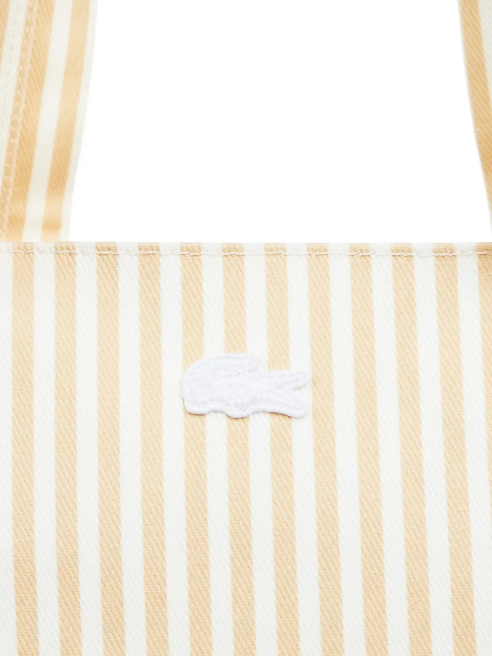 Lacoste Gestreepte shopper Beige