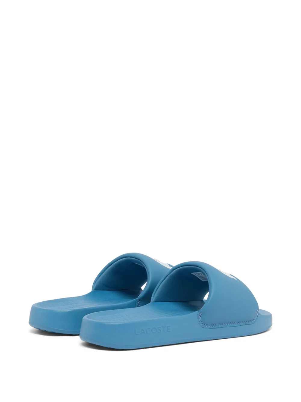 Lacoste Serve slippers met logo Blauw