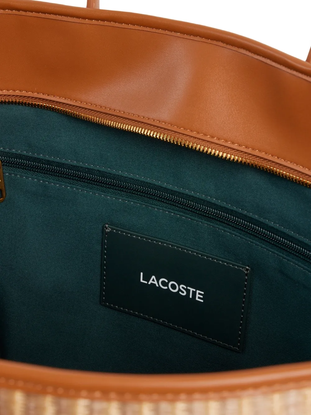 Lacoste Schoudertas met logopatch Beige