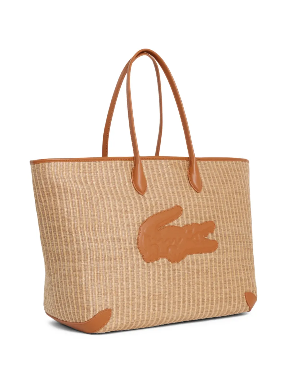 Lacoste Schoudertas met logopatch Beige