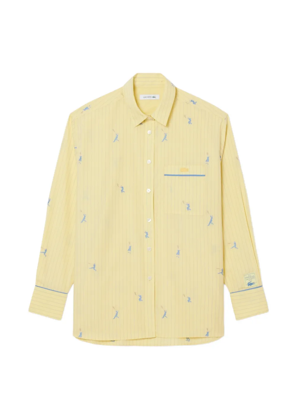 Lacoste Gestreiftes Hemd - Gelb