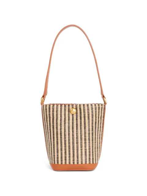 Lacoste bolsa bucket con aplique de rayas