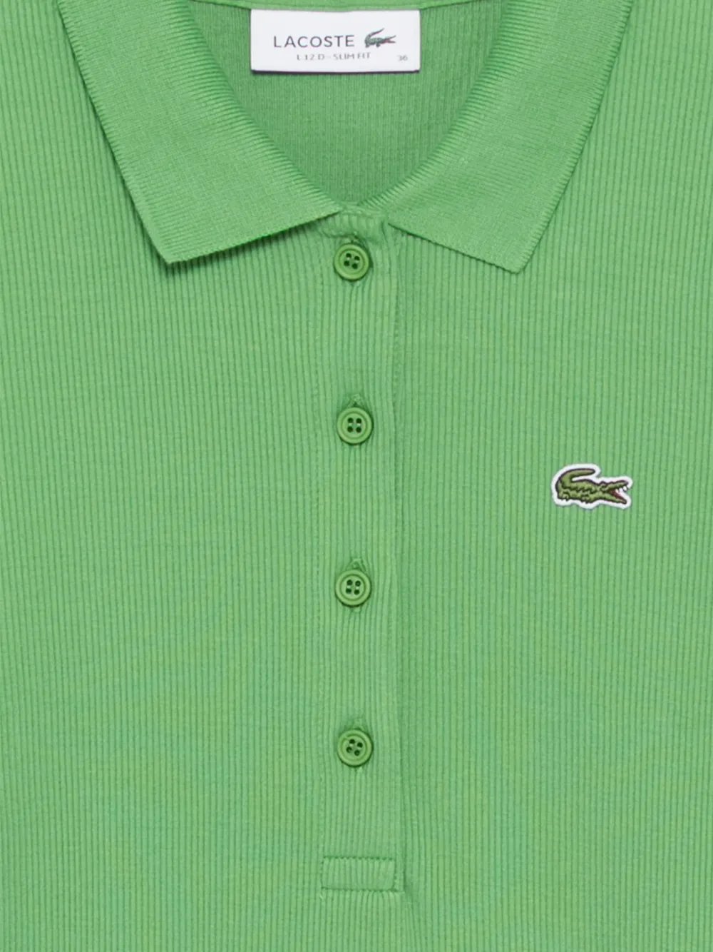 Lacoste Geribbeld katoenen poloshirt Groen