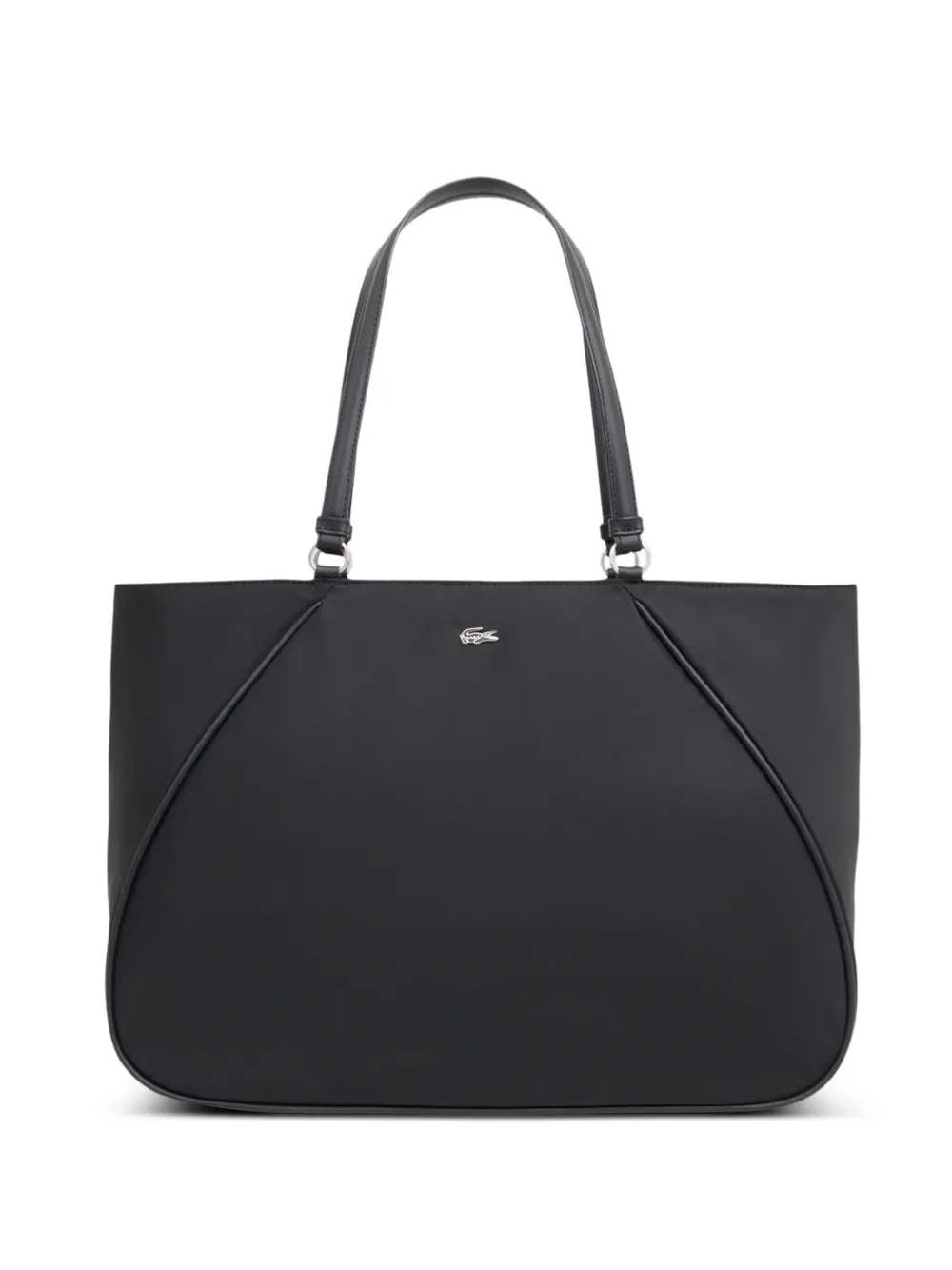 Lacoste logo top handle tote bag - Nero