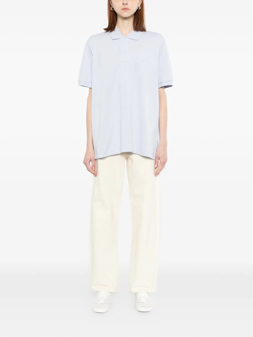 Lacoste Poloshirt met geborduurd logo Blauw