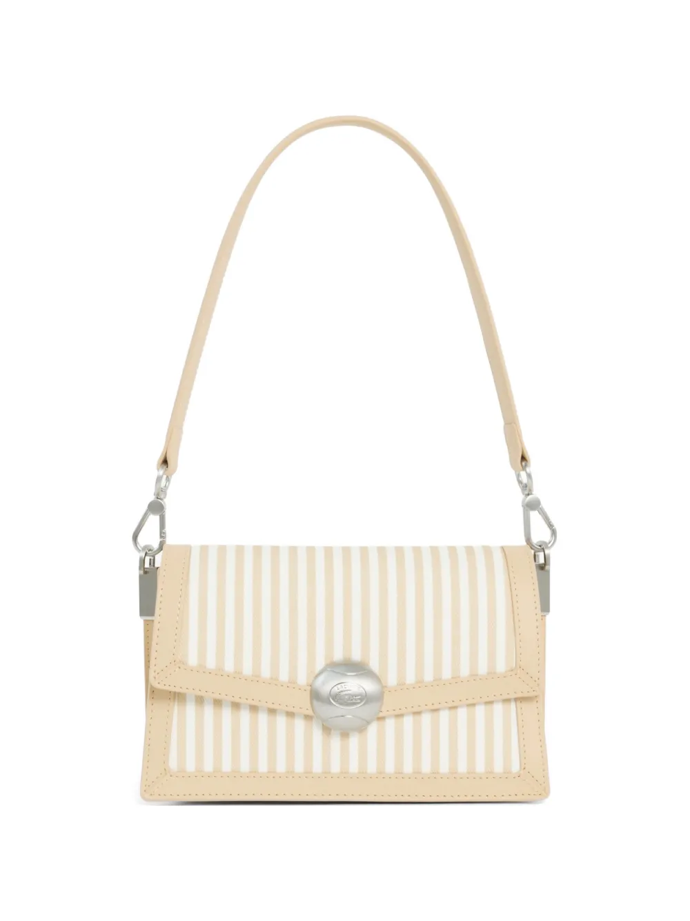 Lacoste striped appliqué shoulder bag - Toni neutri