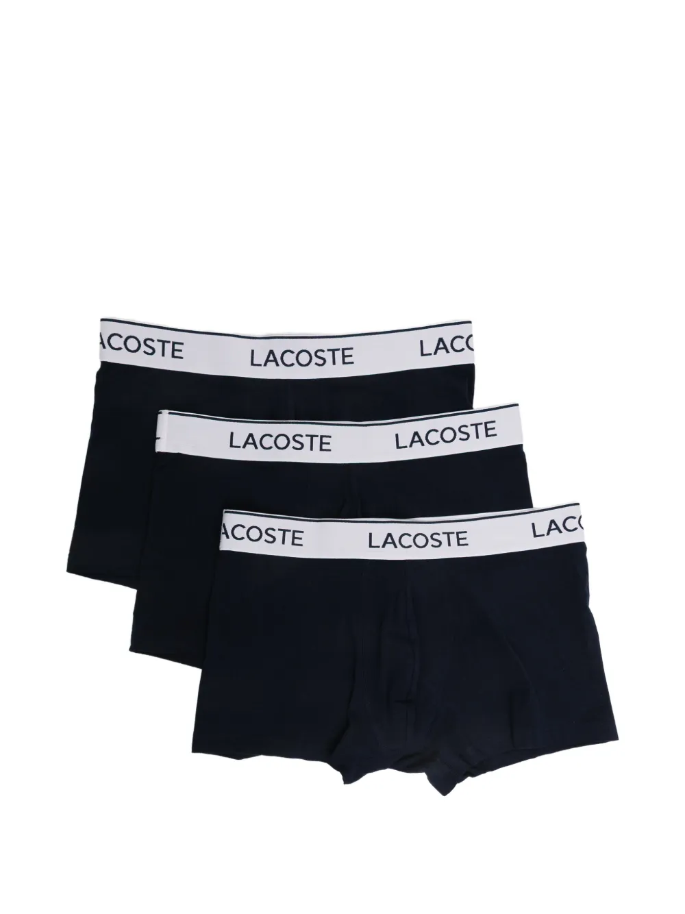 Lacoste logo-waistband boxer briefs (set of three) - Blu