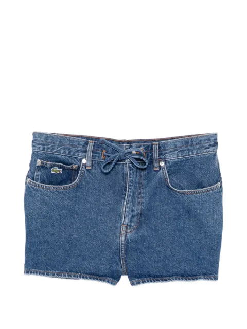 Lacoste logo-embroidered denim shorts