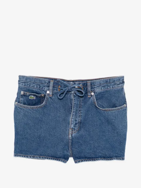 Lacoste logo-embroidered denim shorts