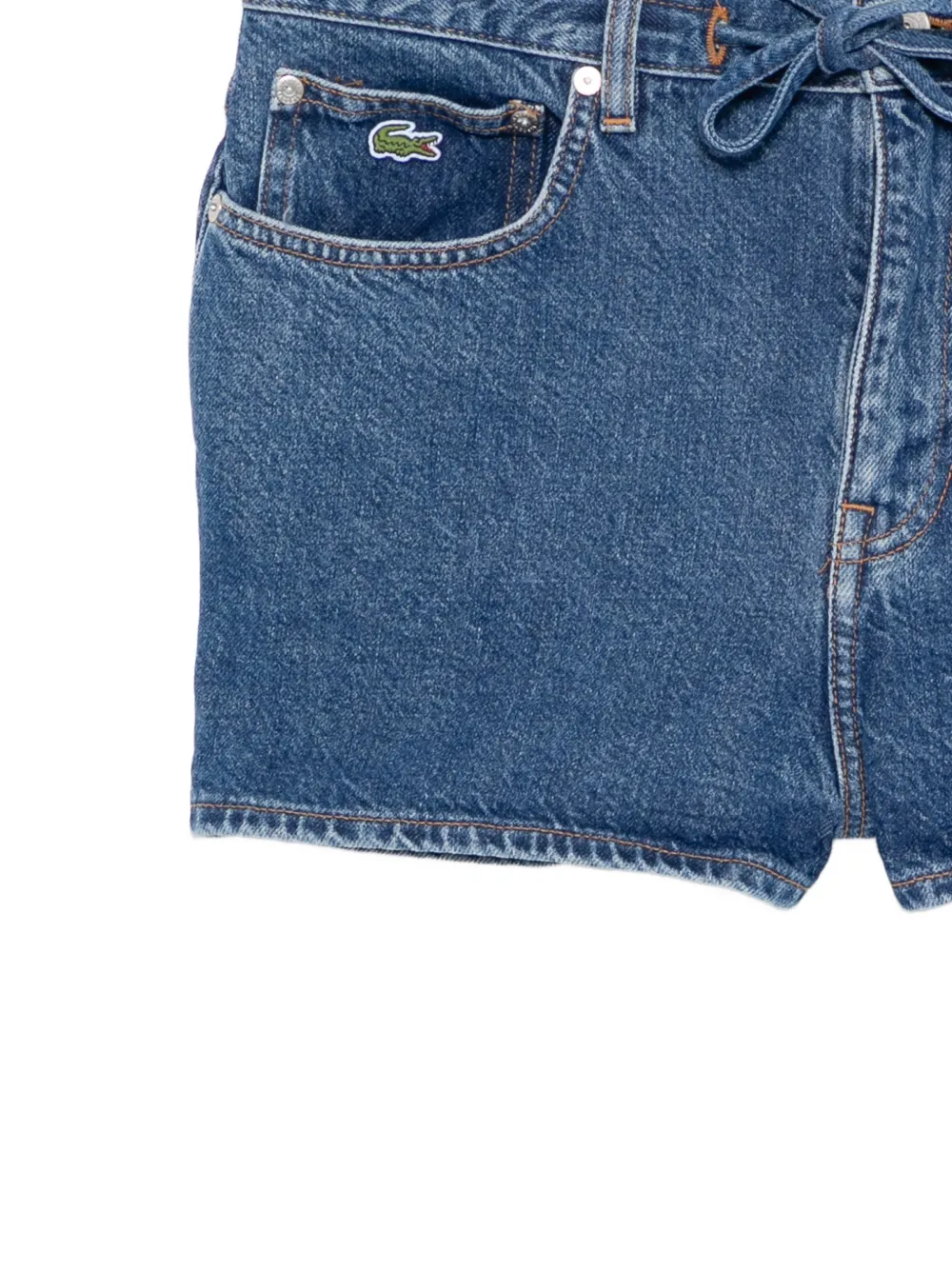 Lacoste Denim shorts Blauw
