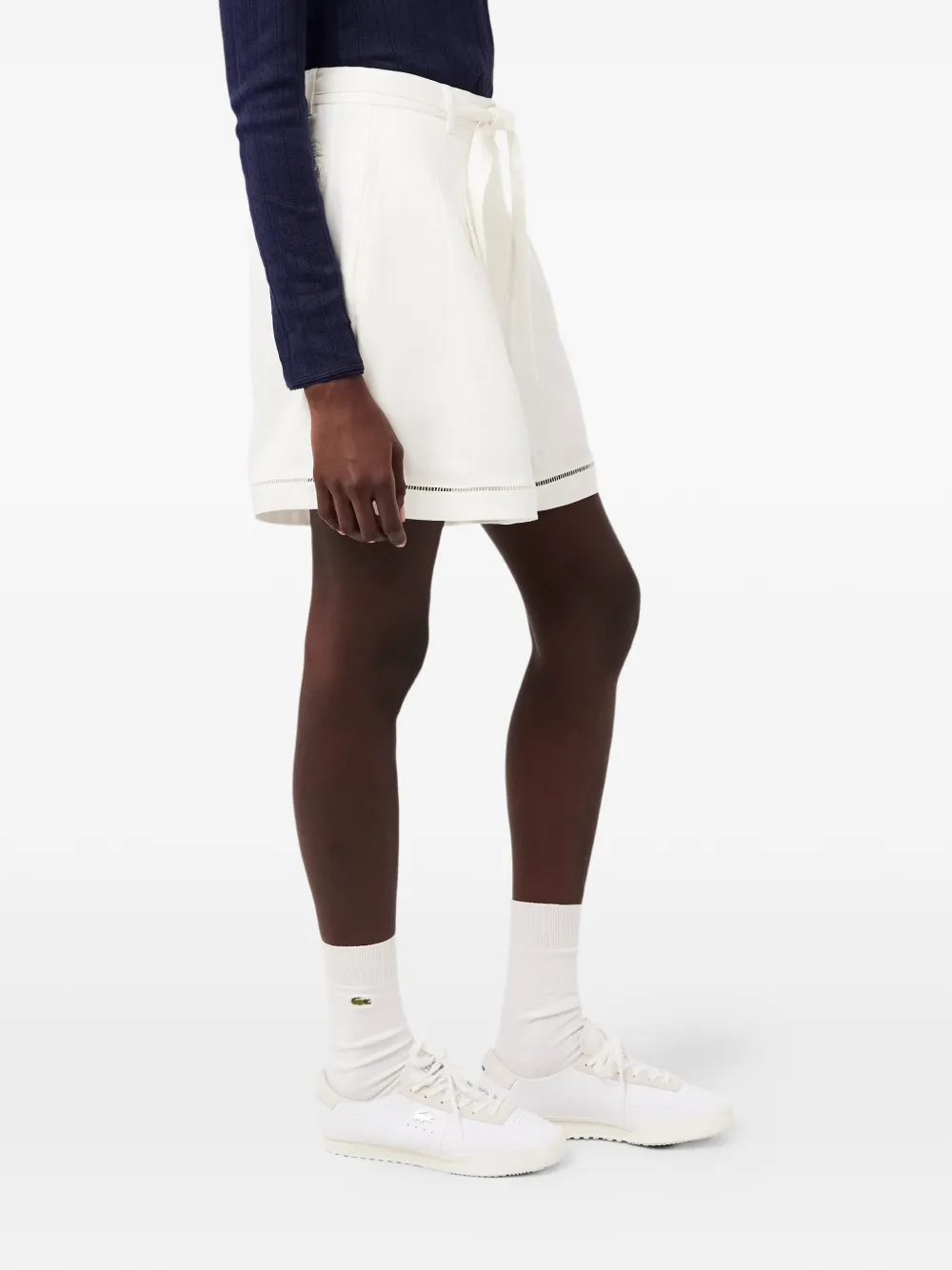 Lacoste Shorts met ceintuur Wit