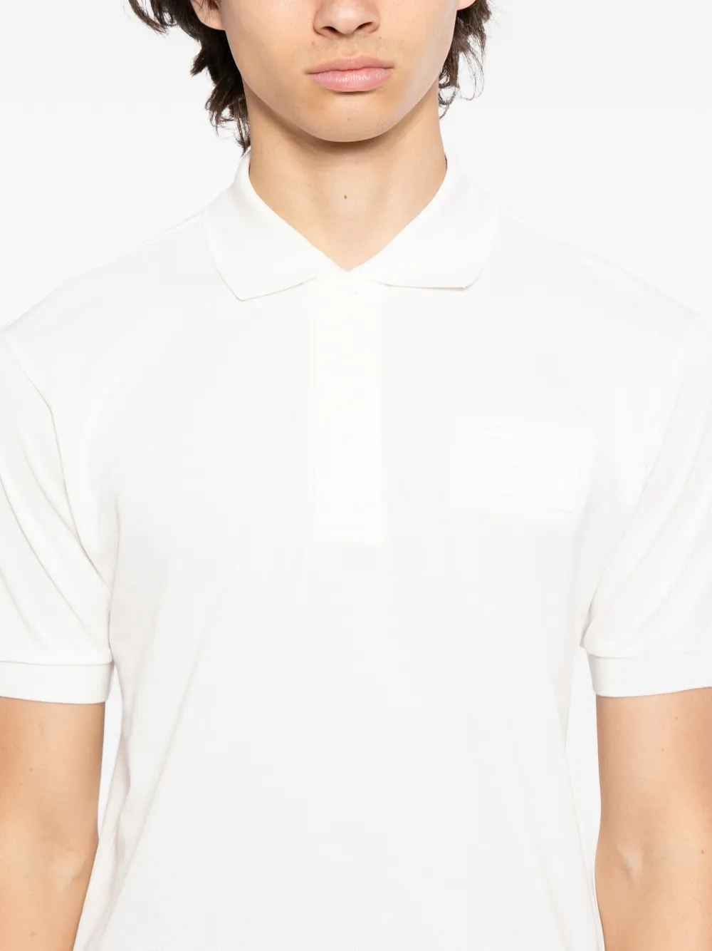 Lacoste Poloshirt met geborduurd logo Wit