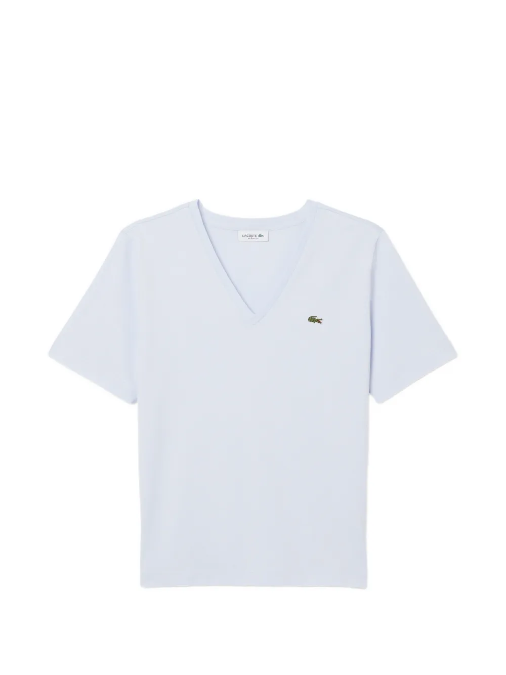 Lacoste V-neck logo T-shirt - Blau