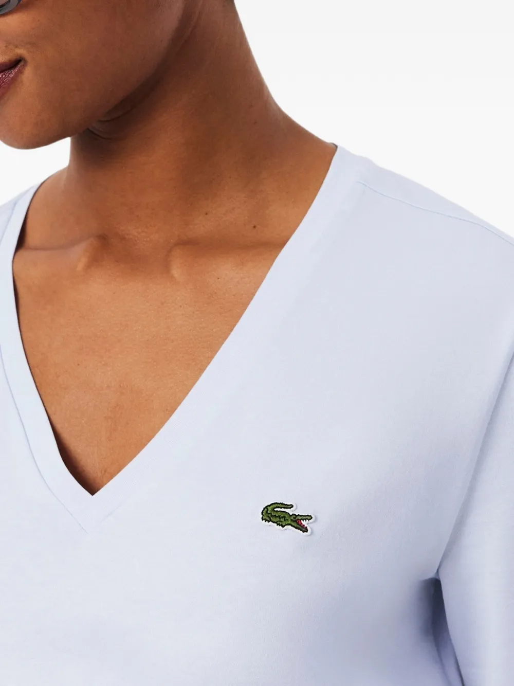 Lacoste T-shirt met V-hals Blauw