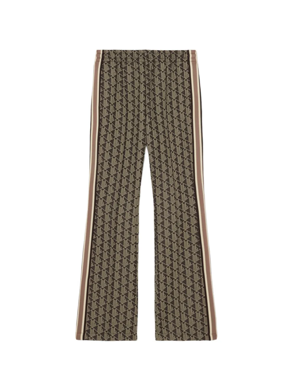 Lacoste side-stripe monogram track pants - Marrone