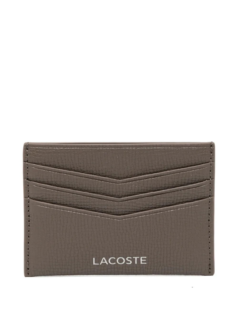 Lacoste Debossed Logo Cardholders In Brown