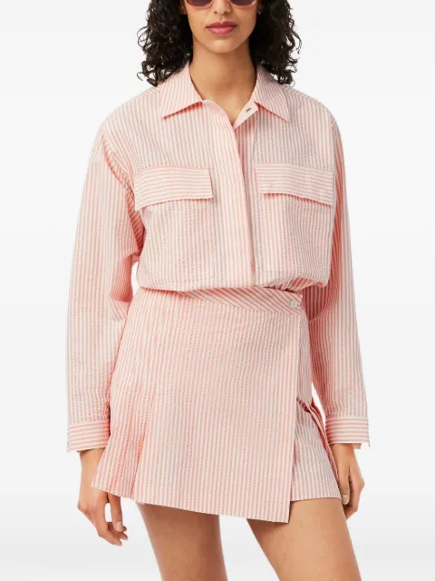 Lacoste striped seersucker shirt
