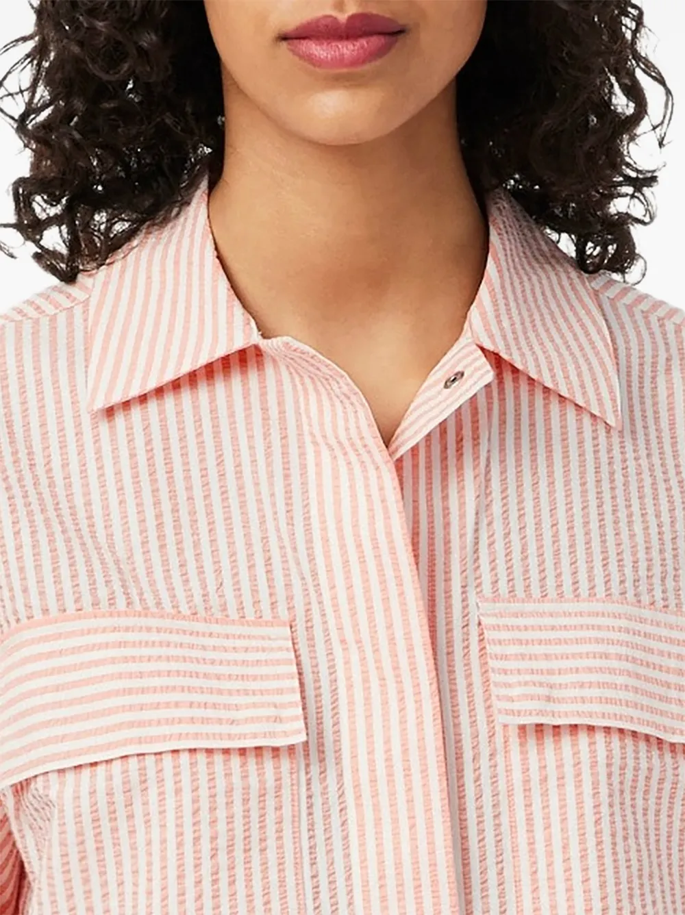  Lacoste Camisa A Rayas - Blanco 