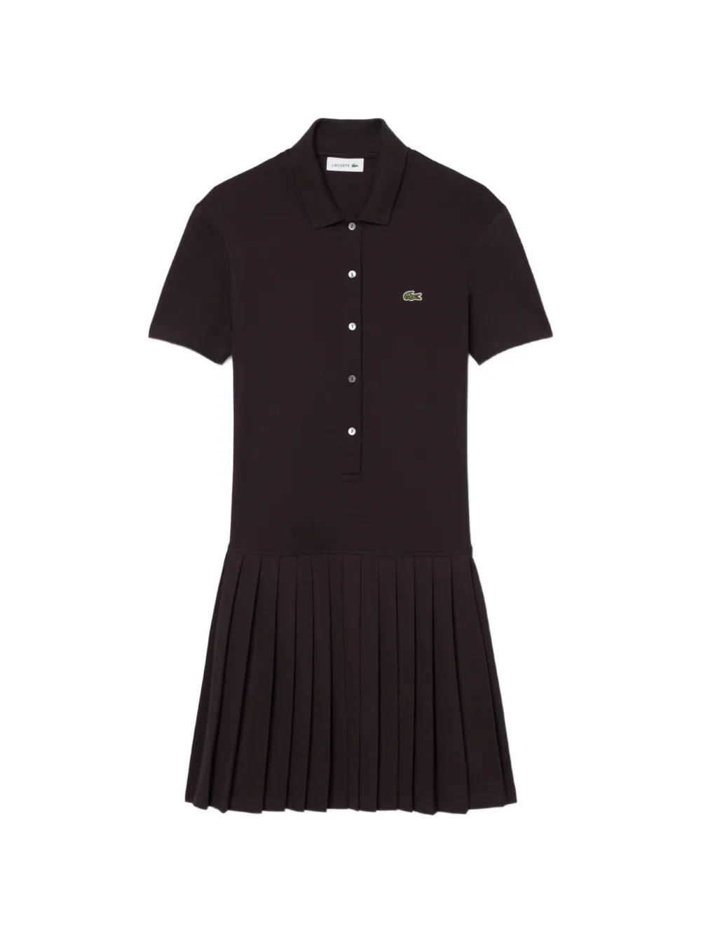 Lacoste Abito corto con colletto polo - Marrone