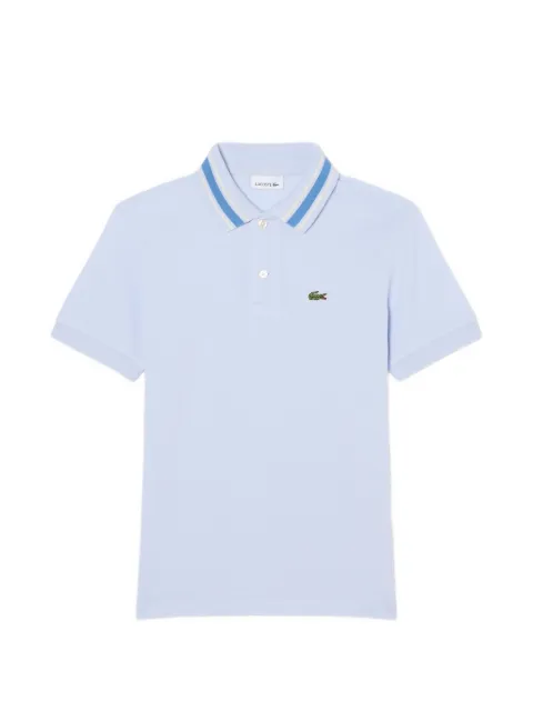 Lacoste logo-patch striped-trim polo shirt