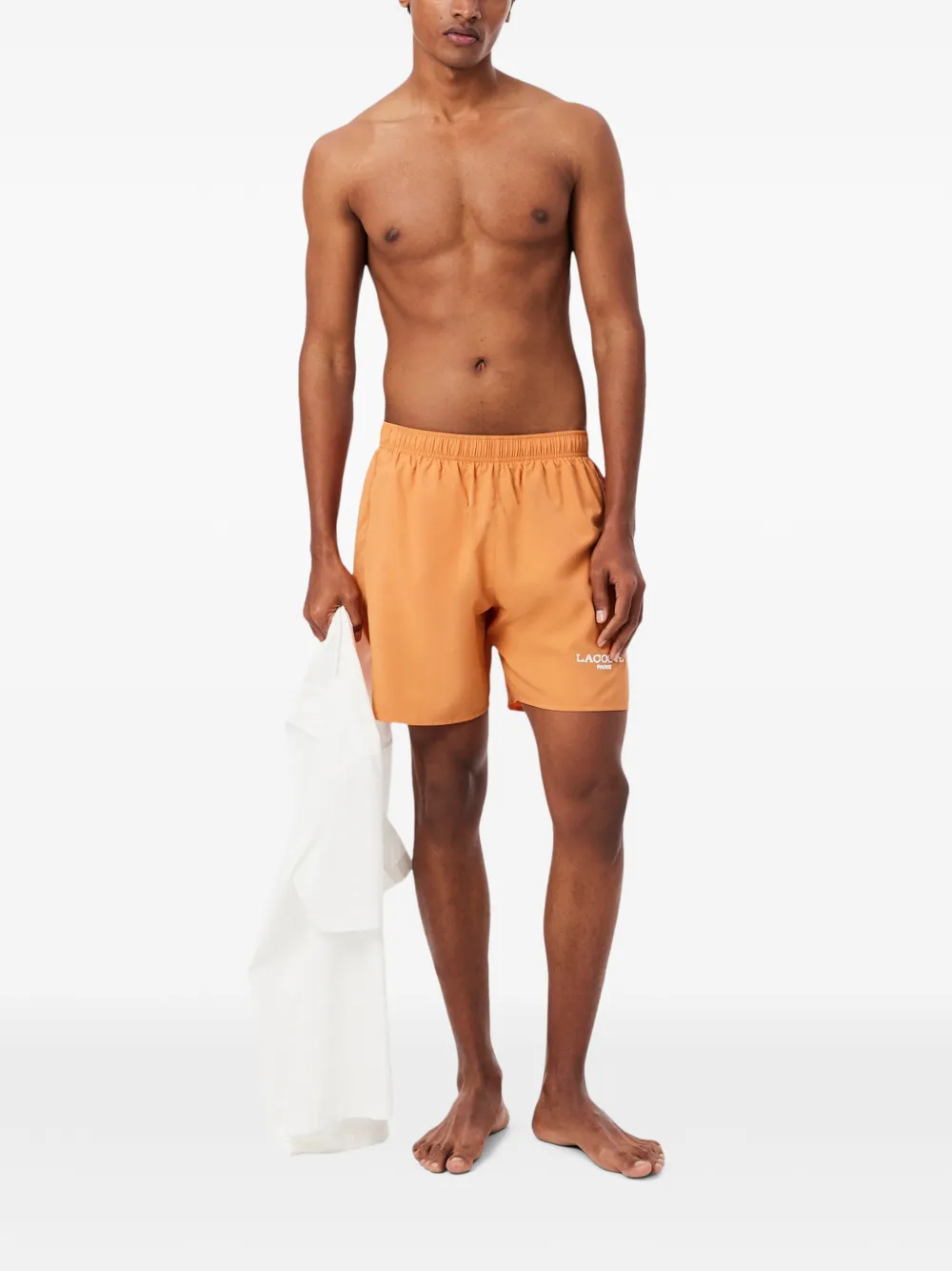 Lacoste Zwembroek met geborduurd logo Oranje