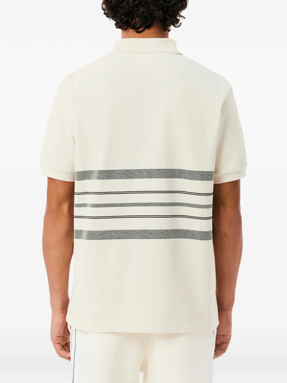Lacoste Gestreept poloshirt Beige