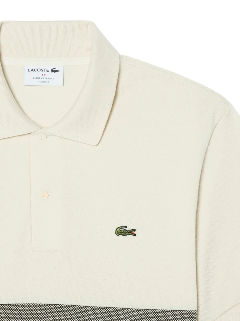 Lacoste Gestreept poloshirt Beige