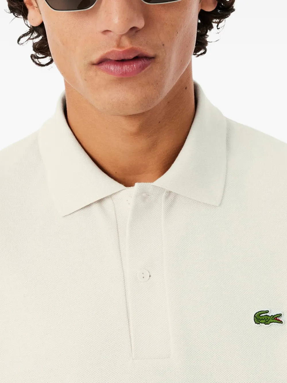 Lacoste Gestreept poloshirt Beige