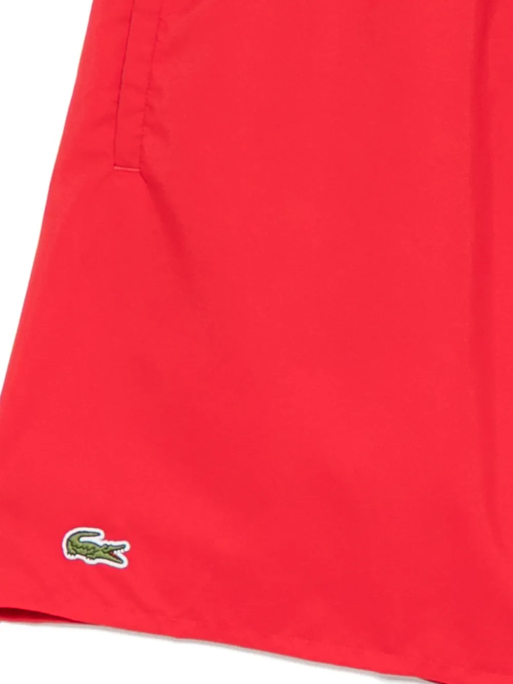 Lacoste Logo-patched Drawstring Swim Shorts - Red 