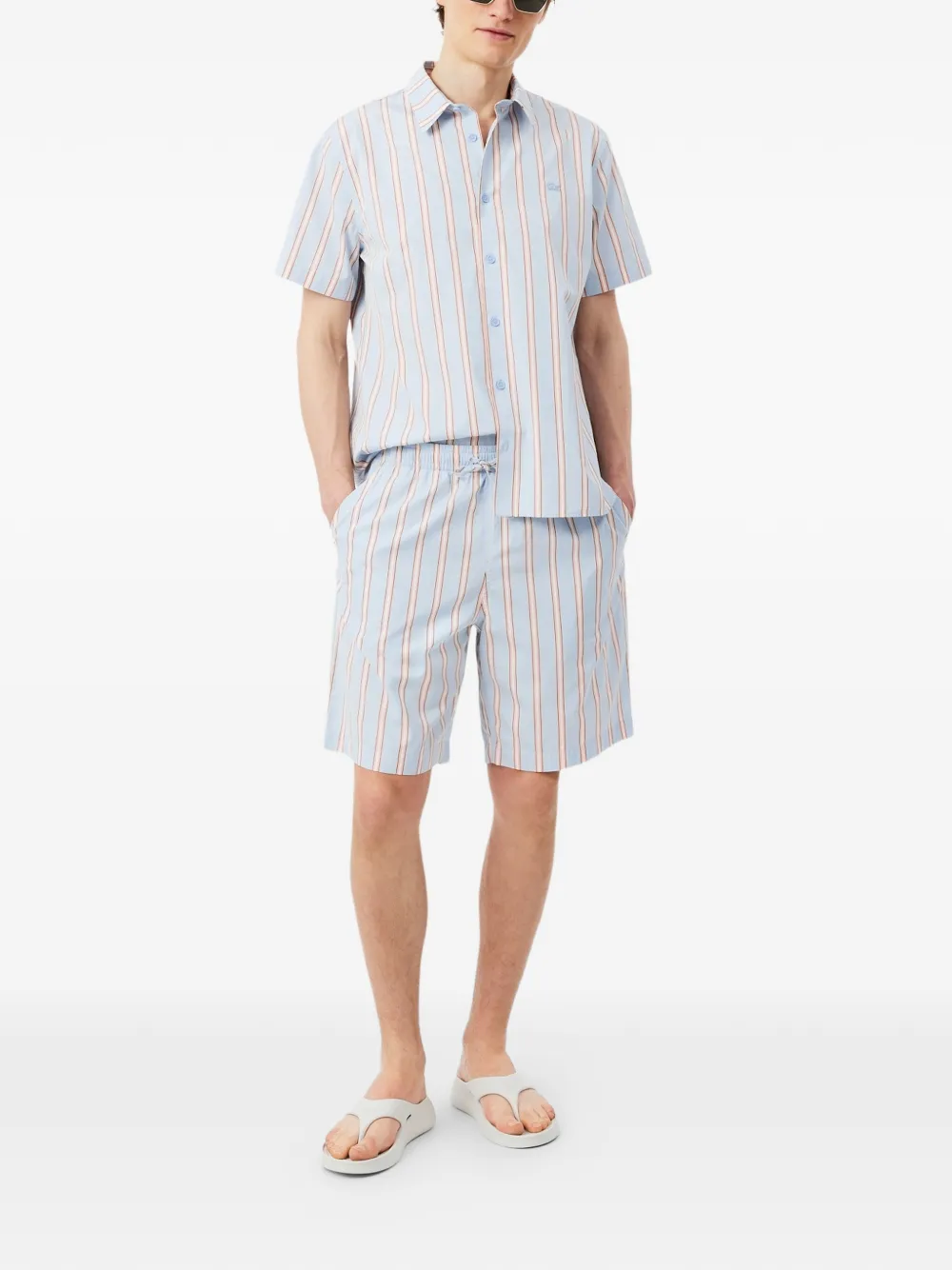 Lacoste Gestreepte shorts Blauw