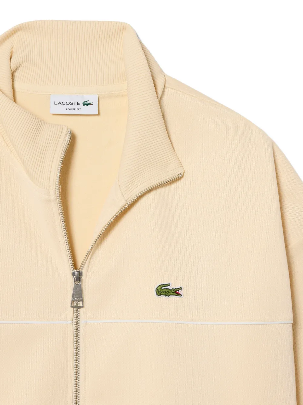 Lacoste Trui met logopatch Beige