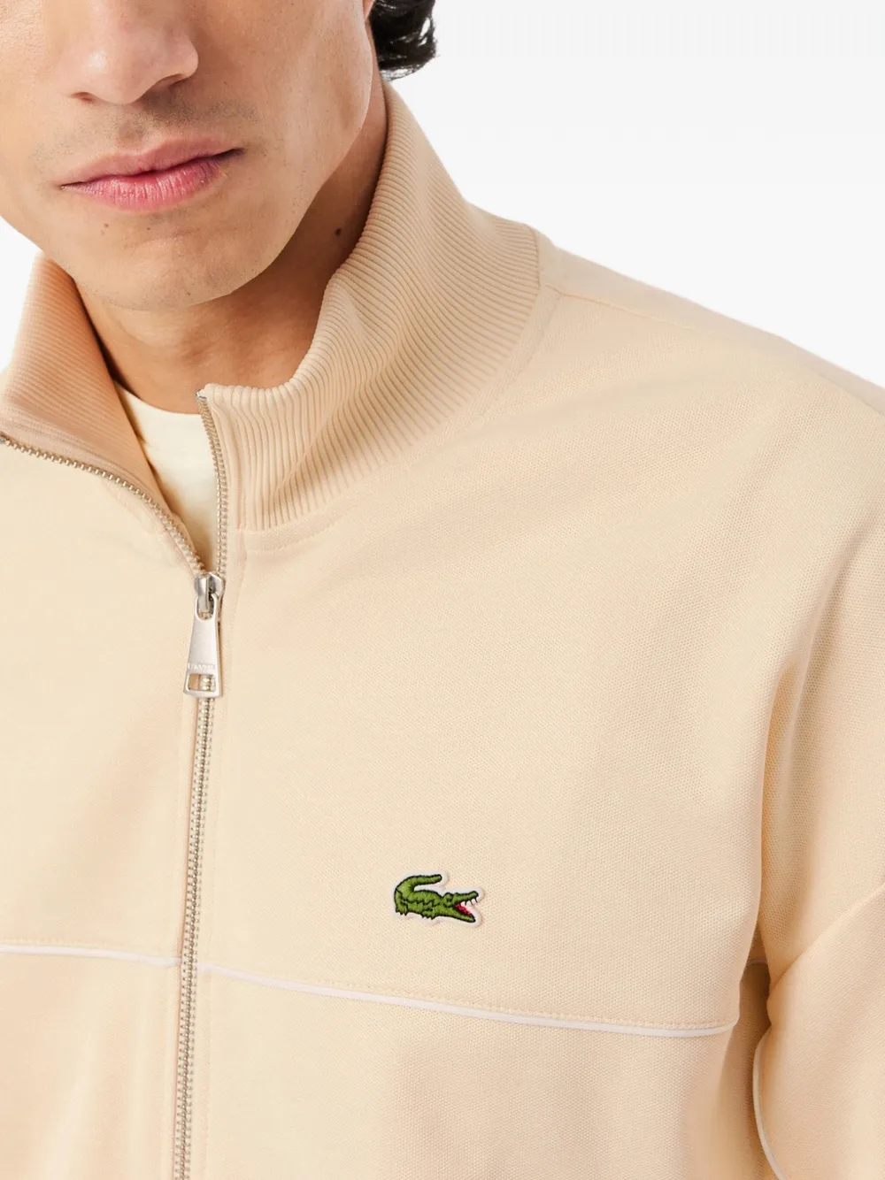 Lacoste Trui met logopatch Beige