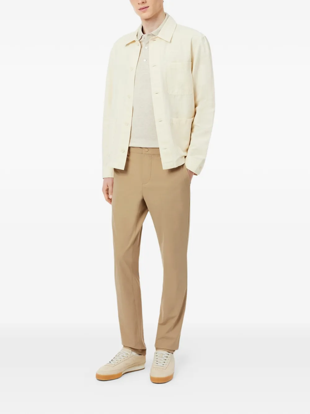 Lacoste Broek met logo Beige