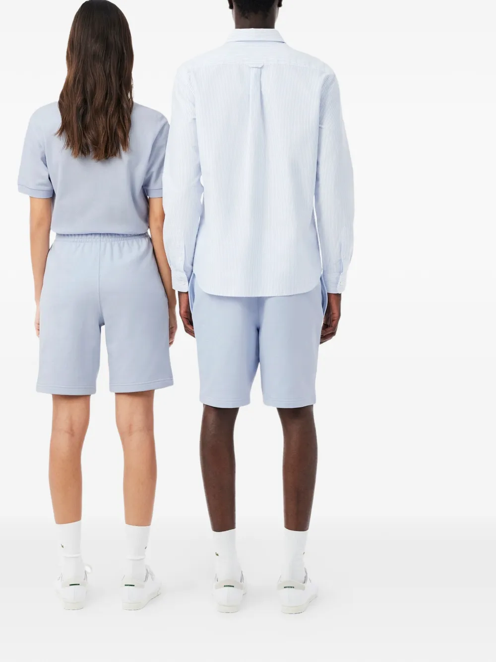 Lacoste Trainingsshorts met elastische taille Blauw