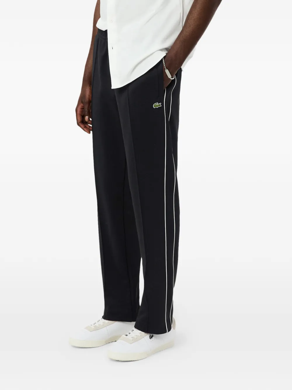 Lacoste Trainingsbroek met zijstreep Zwart