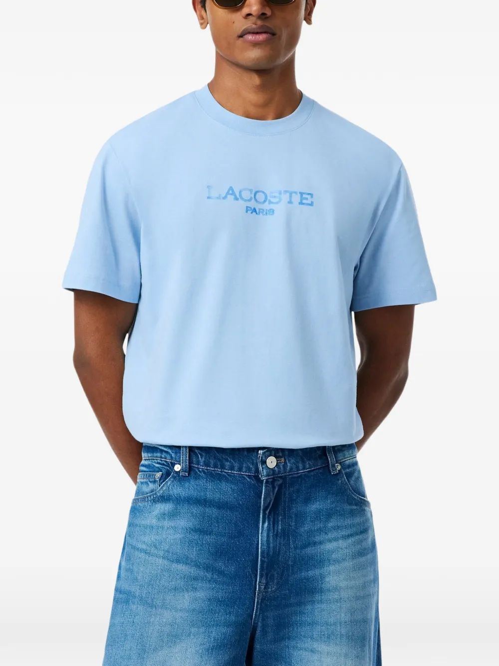 Lacoste T-shirt met logoprint Blauw
