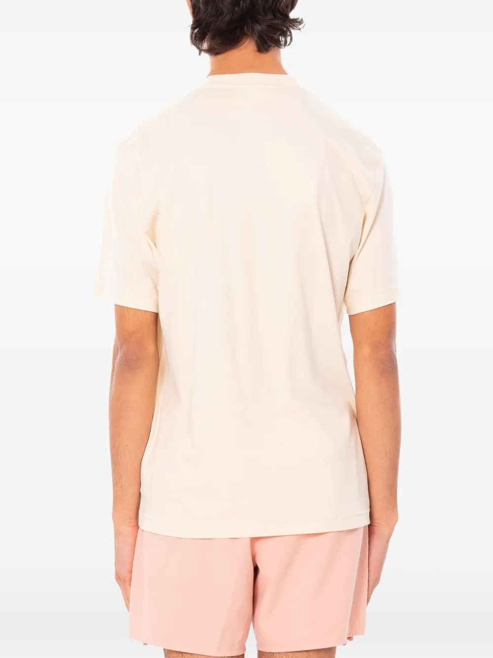 Lacoste Katoenen T-shirt met logopatch Beige