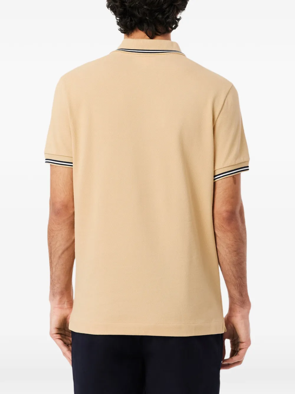 Lacoste Poloshirt met geborduurd logo Beige