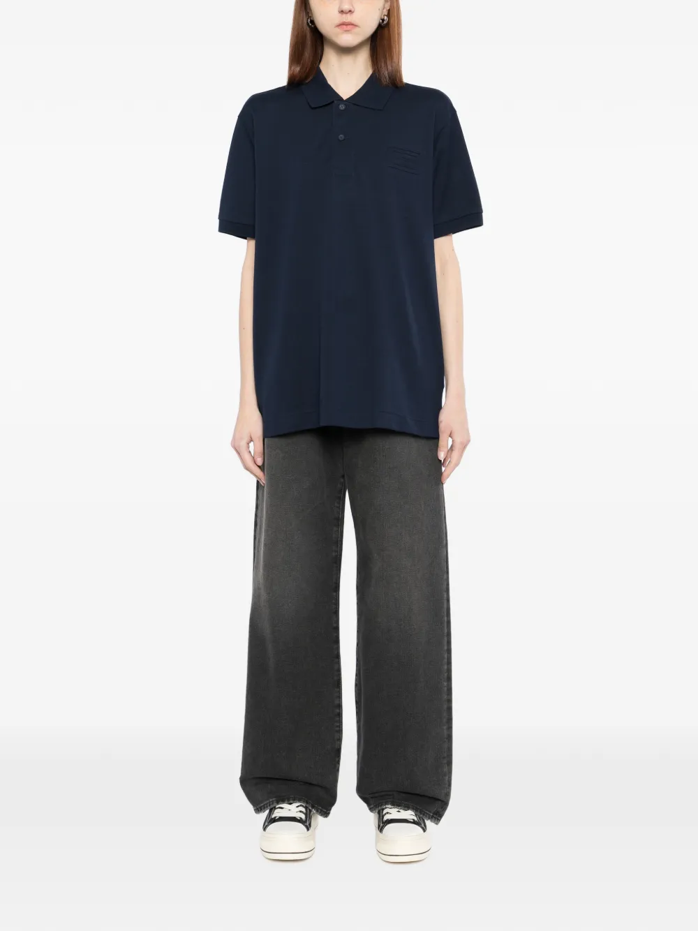 Lacoste Poloshirt met geborduurd logo Blauw