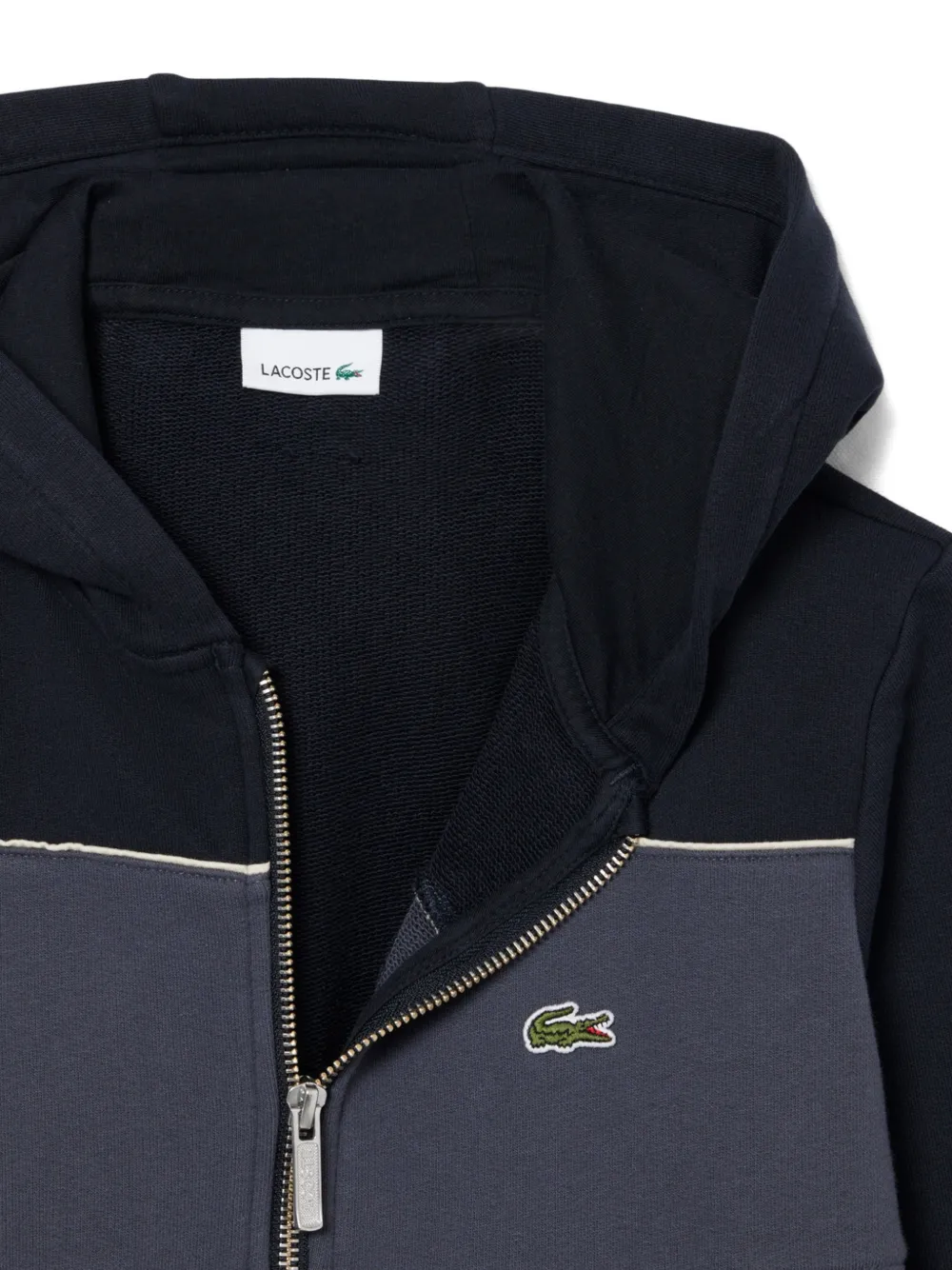 Lacoste Kids Hoodie met colourblocking Blauw