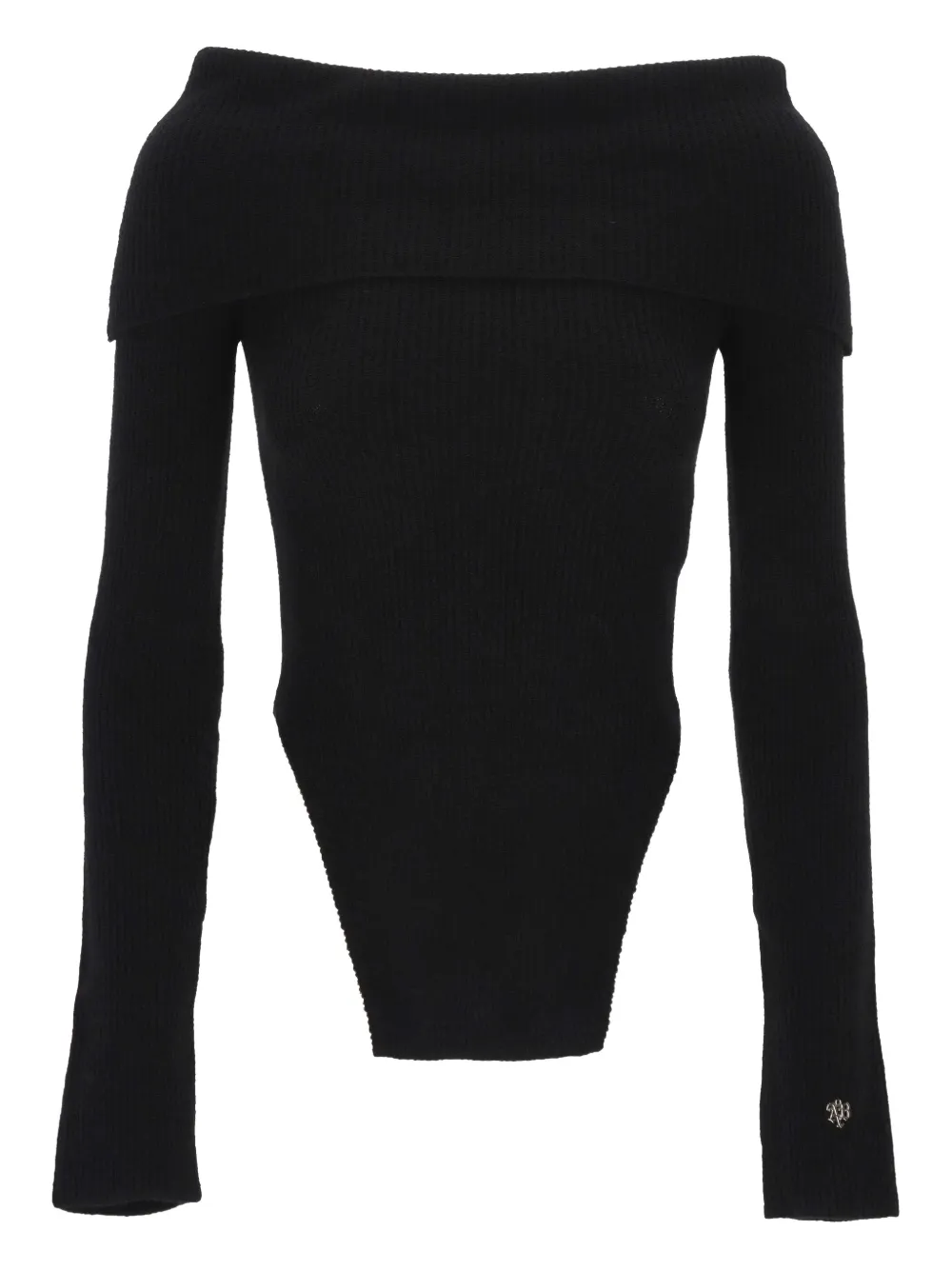 Aniye By off-shoulder long-sleeved top - Nero