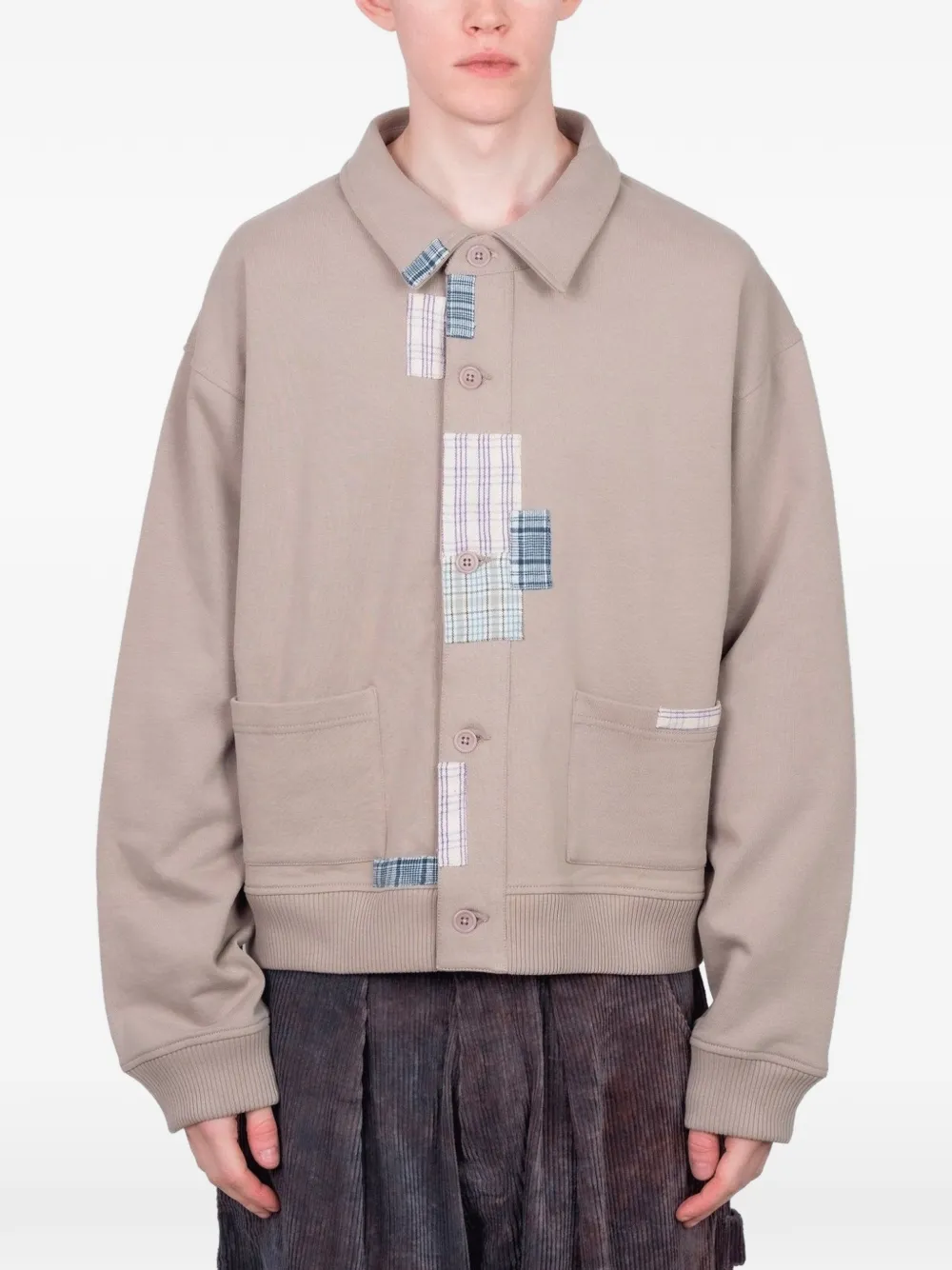 STORY mfg. Walking patchwork jacket | gris | Image 1