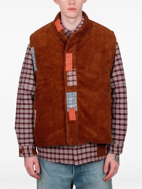 STORY mfg. Sahab cord patchwork gilet