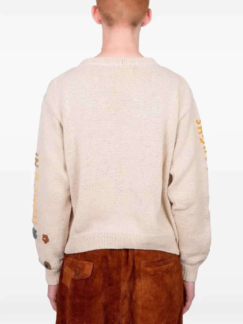  Story Mfg. Piper Floral Embroidered Sweater - Neutrals 