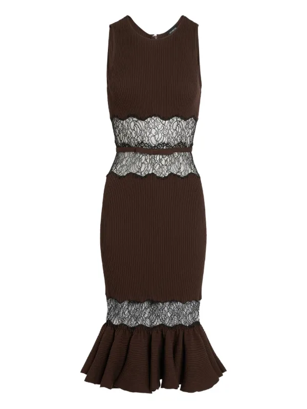 knee length dresses for ladies Giambattista Valli - Giambattista Valli Long Silk White Polka Dots Dress in Black 40 / 4 US main image 1