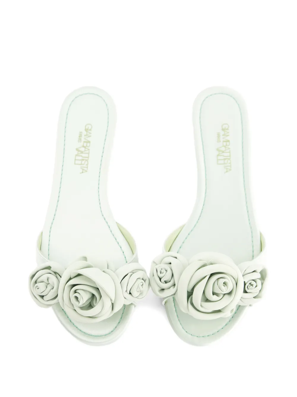 Giambattista Valli Sandalen met roospatch Groen