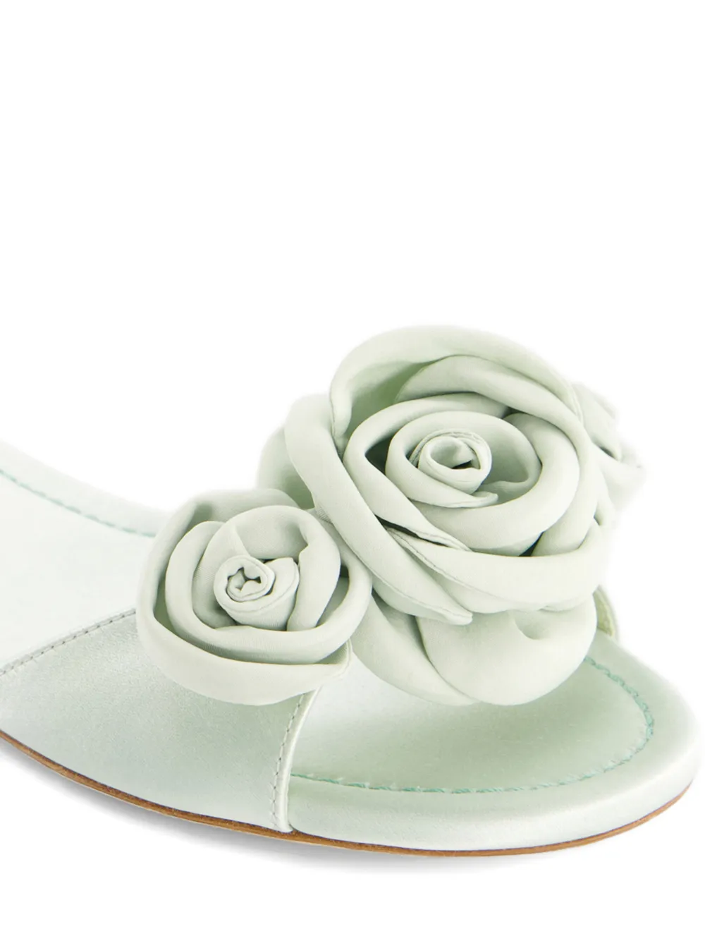 Giambattista Valli Sandalen met roospatch Groen